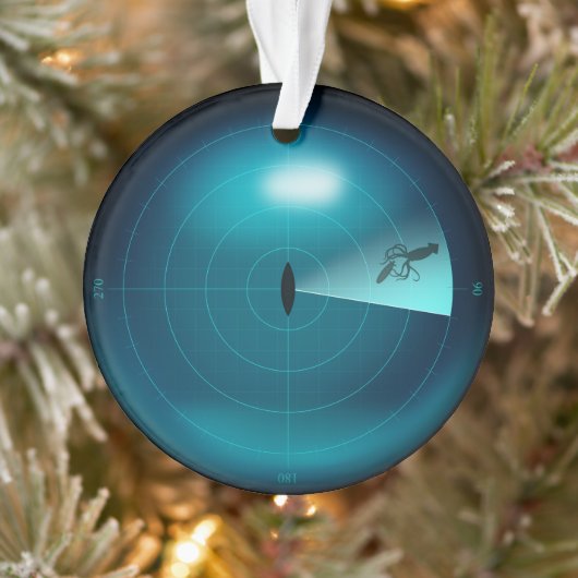 Schip Sonar Screen Kraken Giant Squid Nautical Ornament (Boom)