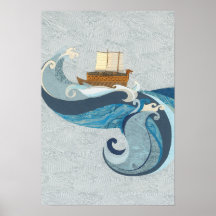 Schip tegen de golven