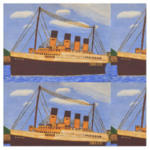 Schip Titanic katoenen stof