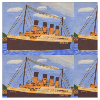 Schip Titanic katoenen stof
