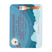 Schip van de blauwe rode ruimte van de Koel: "Birt Magneet (Verticaal)