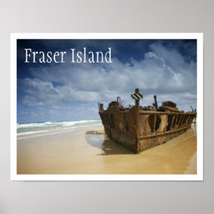 Schip van de S.S. Maheno, Fraser Island Poster