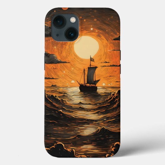 Schip varen in de nacht Case-Mate iPhone case (Achterkant)