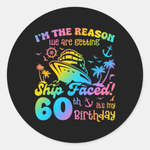 Schip Zag Mijn 60ste Verjaardag Cruise Schip Reis Ronde Sticker