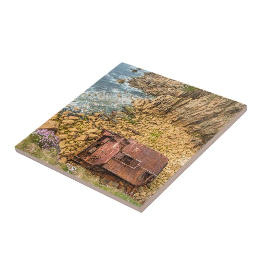 schipbreuk RMS Mulheim Lands End Cornwall Tegeltje (Zijkant)