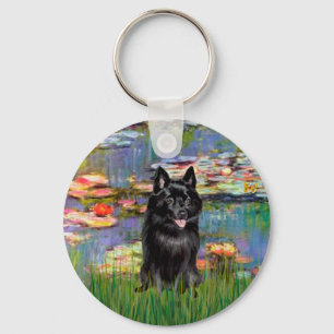 Schipperke 4 - Lelies 2 Sleutelhanger