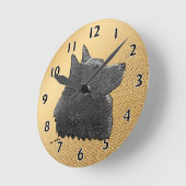 Schipperke Art Ronde Klok (Hoek)