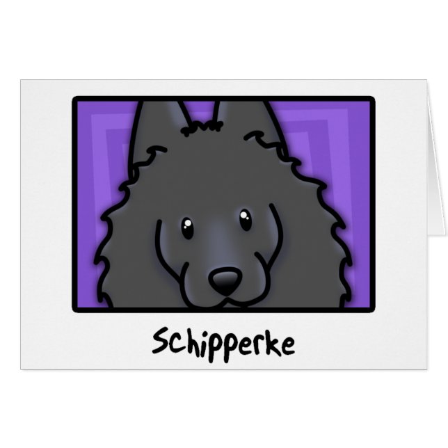 Schipperke carré de bande dessinée (Devant horizontal)