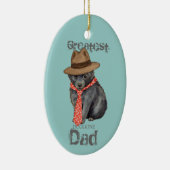 Schipperke Dad Ceramic Ornament (Rechts)