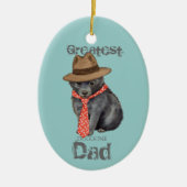 Schipperke Dad Ceramic Ornament (Voorkant)