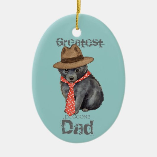 Schipperke Dad Ceramic Ornament (Voorkant)
