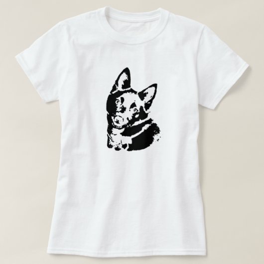 Schipperke Dog Afbeelding T-shirt (Design voorkant)
