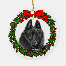 Schipperke Dog Art van Glenda S. Harlan Keramisch Ornament