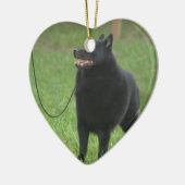 Schipperke Dog Keramisch Ornament (Links)