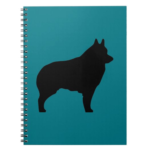 Schipperke dog silhouette notitieboek (Voorkant)