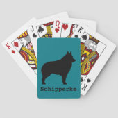 Schipperke dog silhouette pokerkaarten (Achterkant)