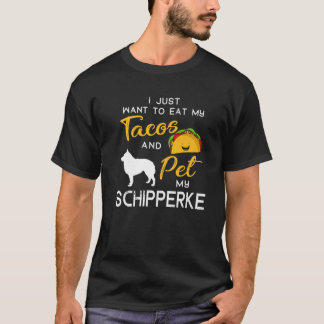 Schipperke Dog Tacos Lover, eigenaar van Kerstmis T-shirt