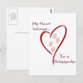 Schipperke Hart hoort erbij Briefkaart (Voorkant / Achterkant)