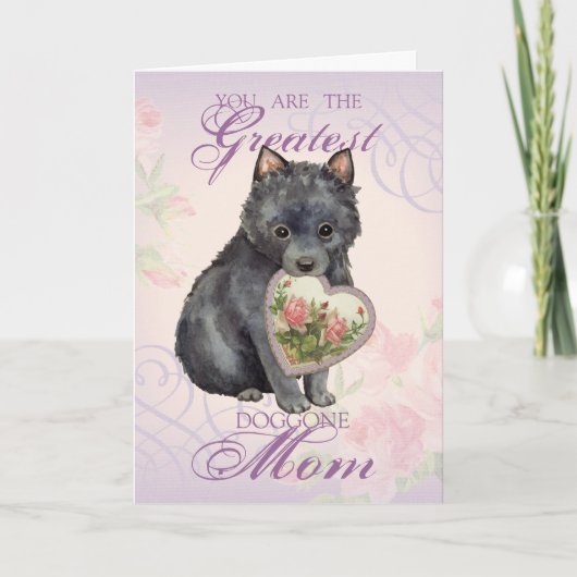 Schipperke Heart mama Kaart (Voorkant)