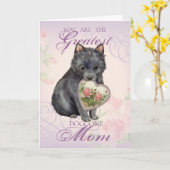Schipperke Heart mama Kaart (Gele Bloem)