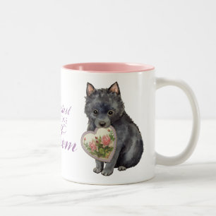Schipperke Heart mama Tweekleurige Koffiemok