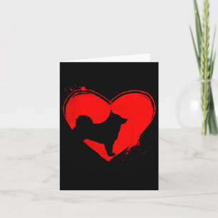 Schipperke Hond Hartvormige Valentijnsdag Hond Lie Kaart