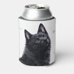 schipperke hondenras cozy met harten blikjeskoeler