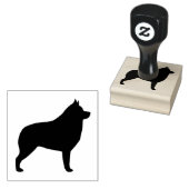 Schipperke Hondenras Silhouet Rubberstempel (Gestempeld)