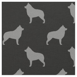 Schipperke Hondenras Silhouettes Patterned Stof