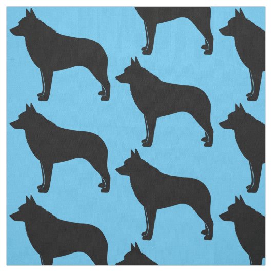 Schipperke in Silhouette Stof (Swatch)