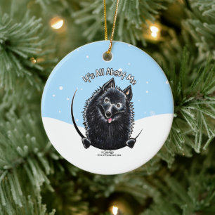 Schipperke is helemaal over me kerstmis keramisch ornament