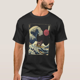 Schipperke Japans Kanagawa Wave Surf Dog T-shirt