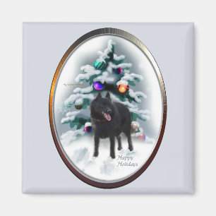 Schipperke kerstcadeaus magneet