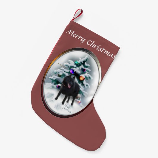 Schipperke Kerstmis Kleine Kerstsok (Voorkant (Hangend))