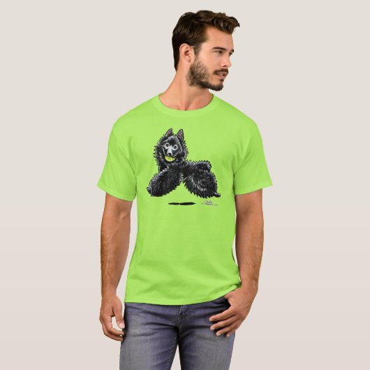 Schipperke Lets Play T-shirt (Voorkant volledig)