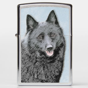 Schipperke Painting - Cute Original Dog Art