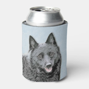 Schipperke Painting - Cute Original Dog Art Blikjeskoeler