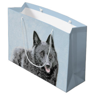 Schipperke Painting - Cute Original Dog Art Groot Cadeauzakje