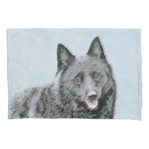 Schipperke Painting - Cute Original Dog Art Kussensloop