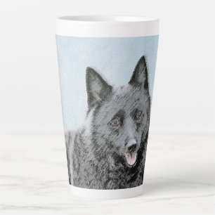 Schipperke Painting - Cute Original Dog Art Latte Mok