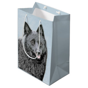 Schipperke Painting - Cute Original Dog Art Medium Cadeauzakje