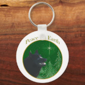 Schipperke Peace Sleutelhanger (Voorkant)