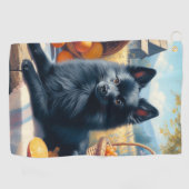 Schipperke Puppy Schilderij Golfhanddoek (Horizontaal)