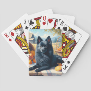 Schipperke Puppy Schilderij Pokerkaarten