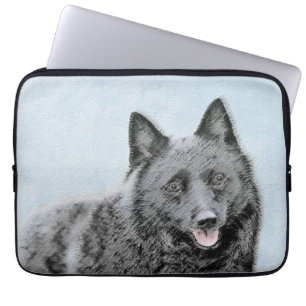 Schipperke Schilderij - Mooie Originele Honden Kun Laptop Sleeve