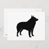 Schipperke silhouette.png briefkaart (Voorkant / Achterkant)