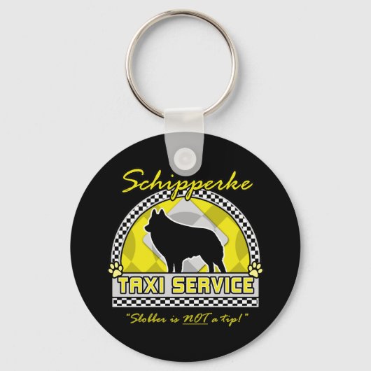 Schipperke Taxi Service Sleutelhanger (Voorkant)