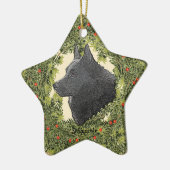 Schipperke Wreath Keramisch Ornament (Links)