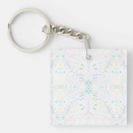 Schism Light Abstract Rainbow White Watercolor Art Sleutelhanger