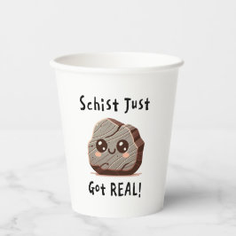 Schist Got Real - Nerdy Rock Pun - Gefeliciteerd/G Papieren Bekers